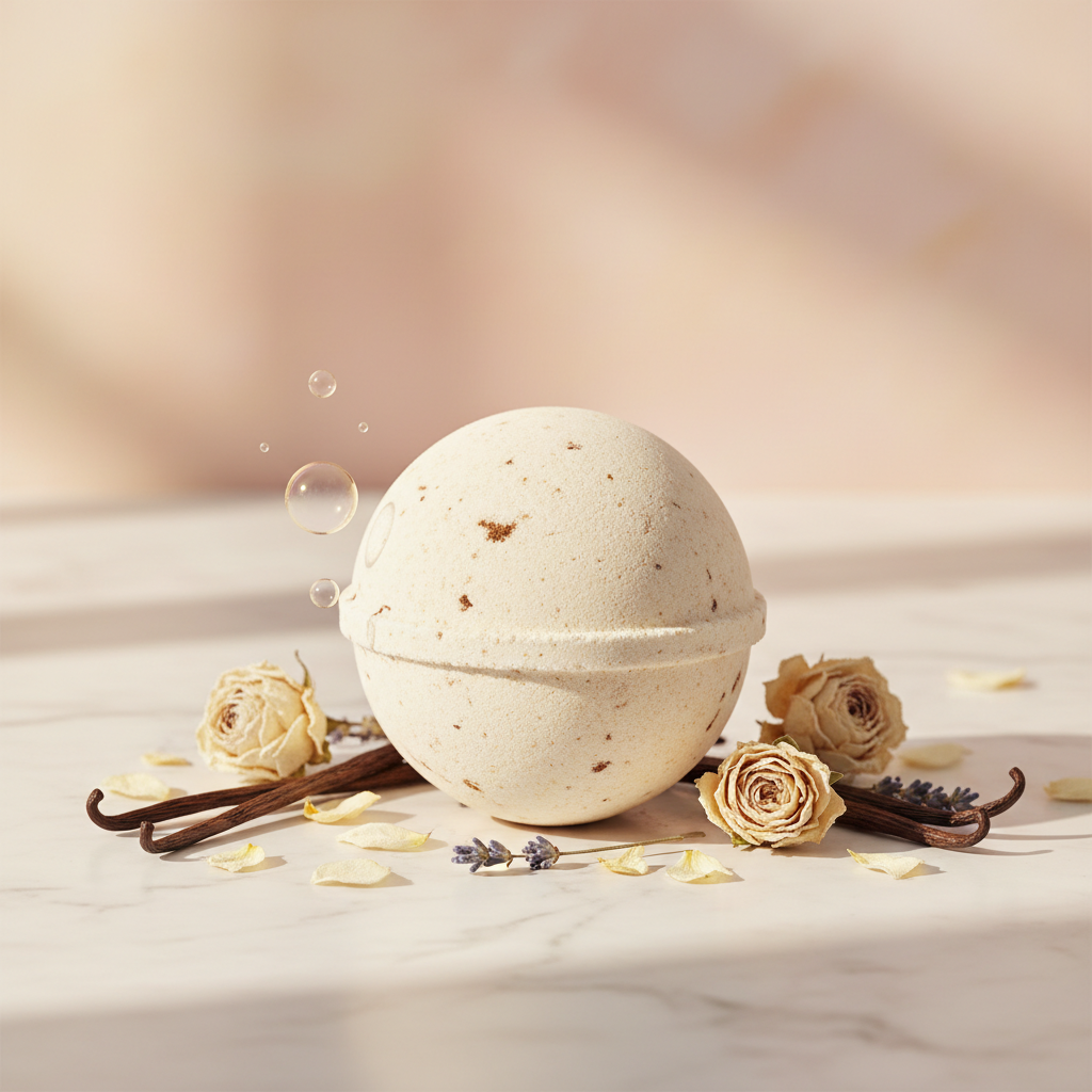 Vanilla Bath Fizzer by Flor de Mayo | Natural & Organic | Distriburix